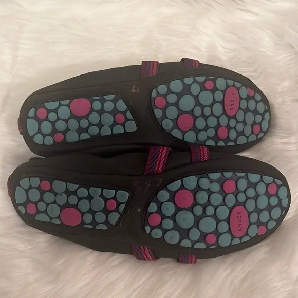 Acorn Black Fleece Lined Ballet Flats - Picture 9 of 11